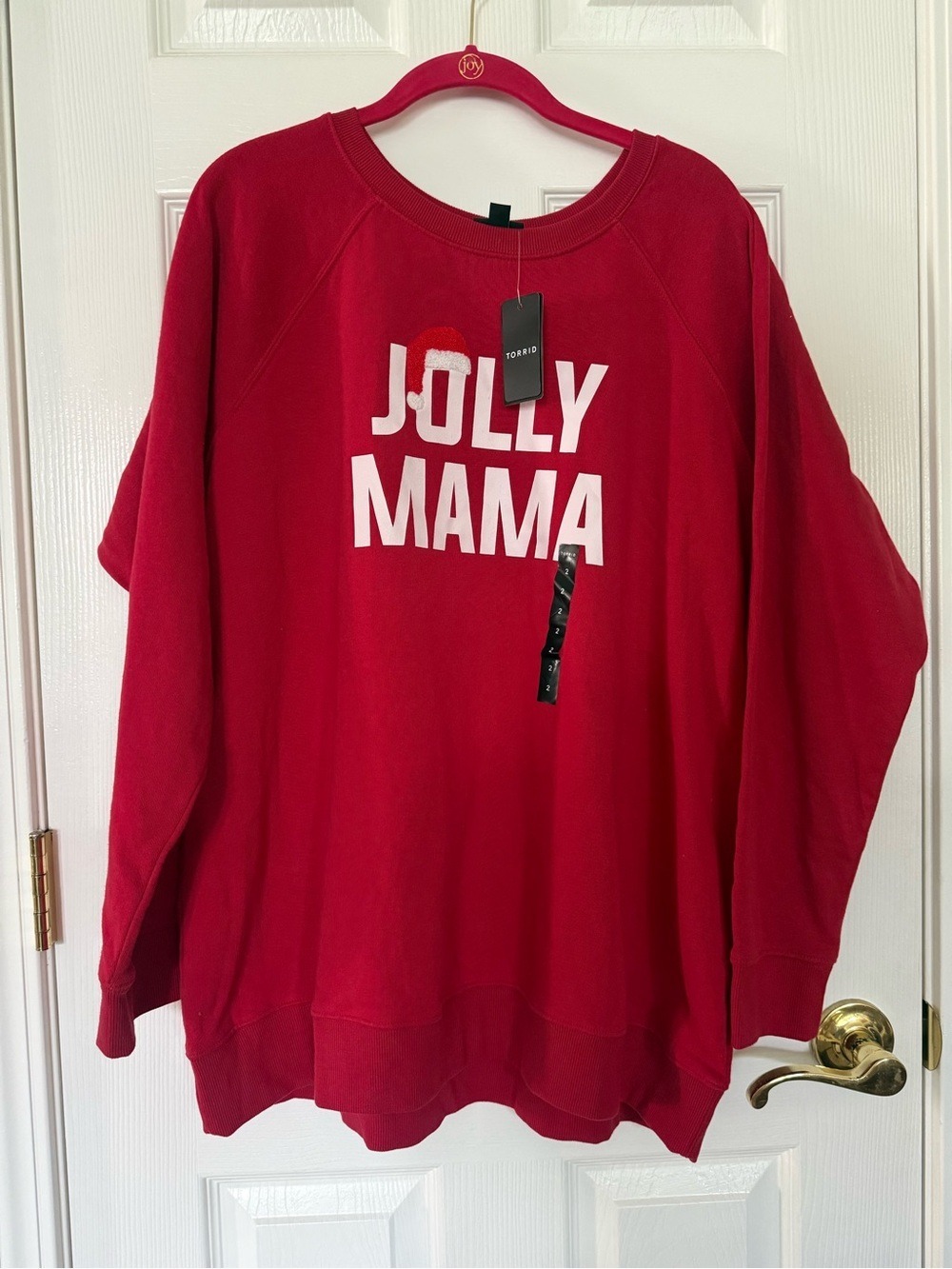 NWT Torrid Jolly Mama Classic Fit Cozy Fleece Sweatshirt Jester Red Size 2X 18-2 - Picture 16 of 16